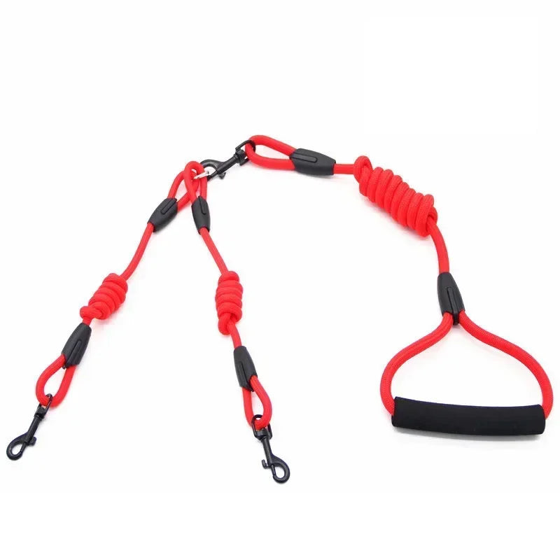 Leashes Dogs 2 Double Accessories Small for Leash Pet Chihuahua Dog 2 Ways Pet Nylon Dogs Lead Double Twin Coupler Stuff Black