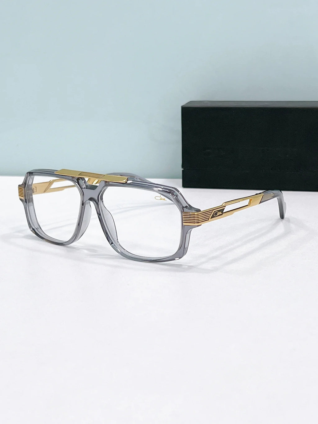 Original CCAZAL MOD6034 Fashion Classic UV400 Brown Lenses Men Sunglasses Tortoise Gold Alloy+Acetate Frame Women Couple Eyewear