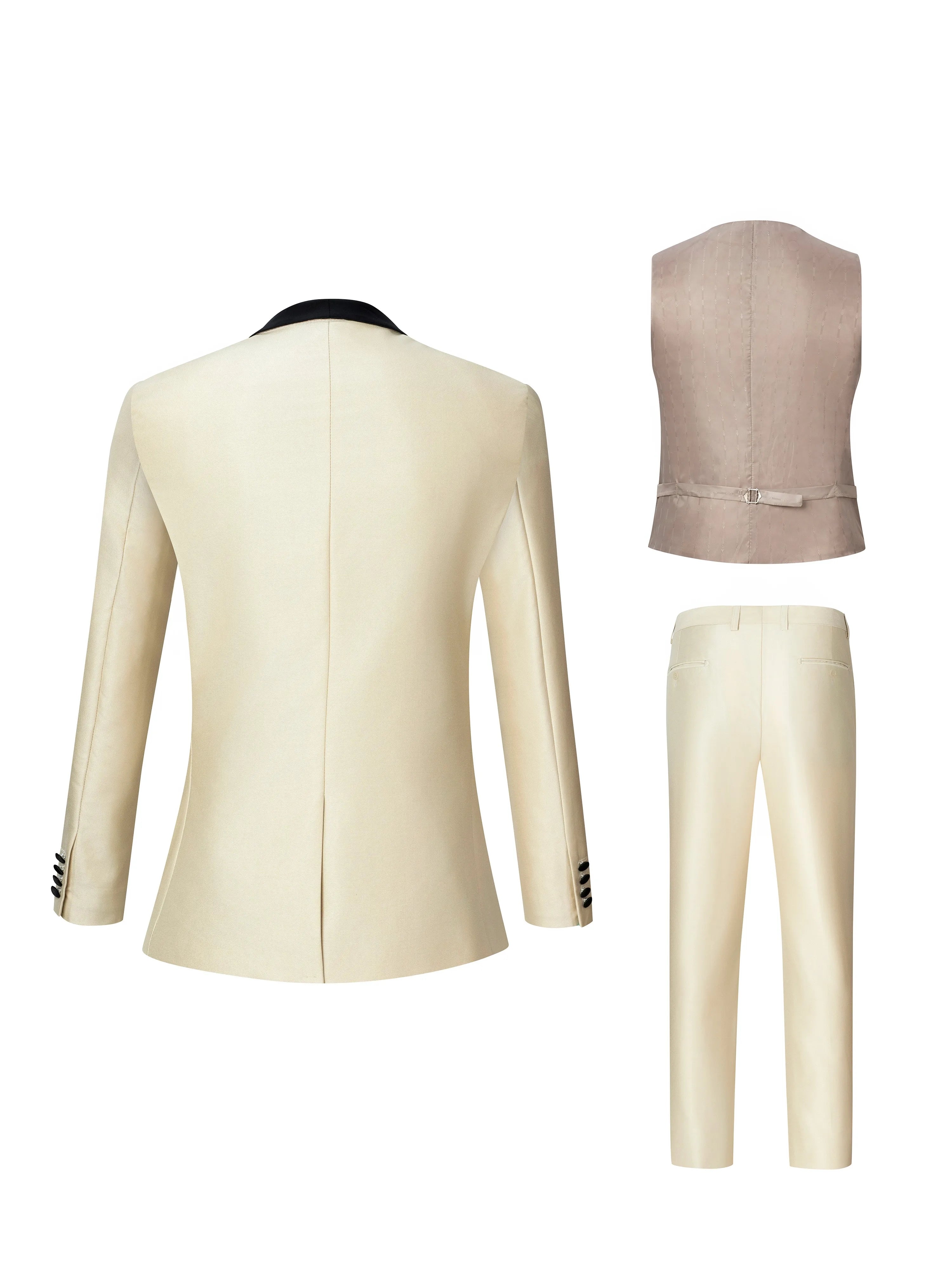 Customized Luxury Men Suits Single Breasted Peak Lapel 3 Piece Jacket Pants Vest Full Sets High Quality Clothing Terno Blazers