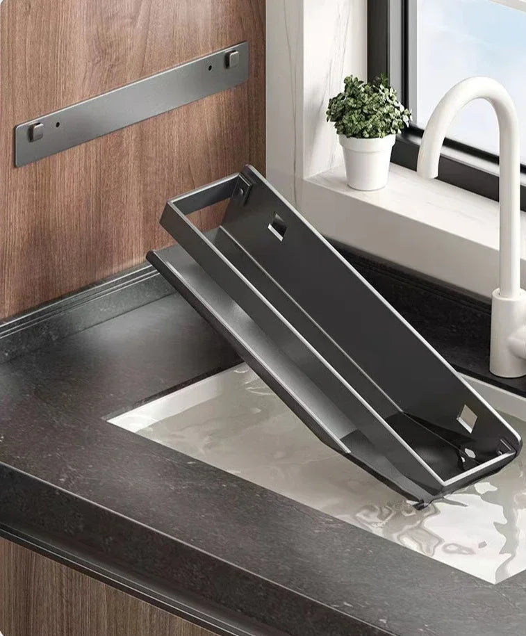 Gun gray kitchen storage rack seasoning rack free storage can wall mounted multifunctional seasoning rack