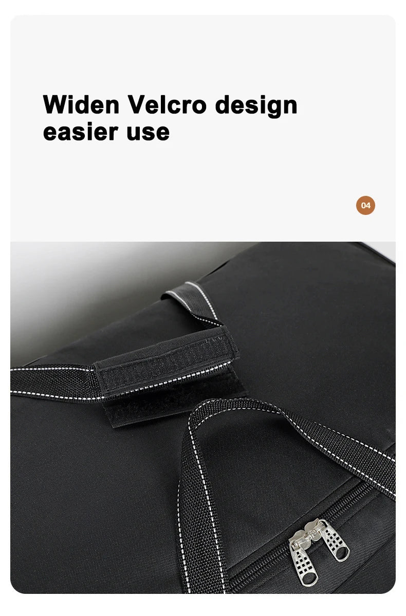 Large Capacity Trolley Bags with Wheels Foldable Luggage Wheeled Bag Travel Suitcase Waterproof Handbag Weekend Rolling Luggage