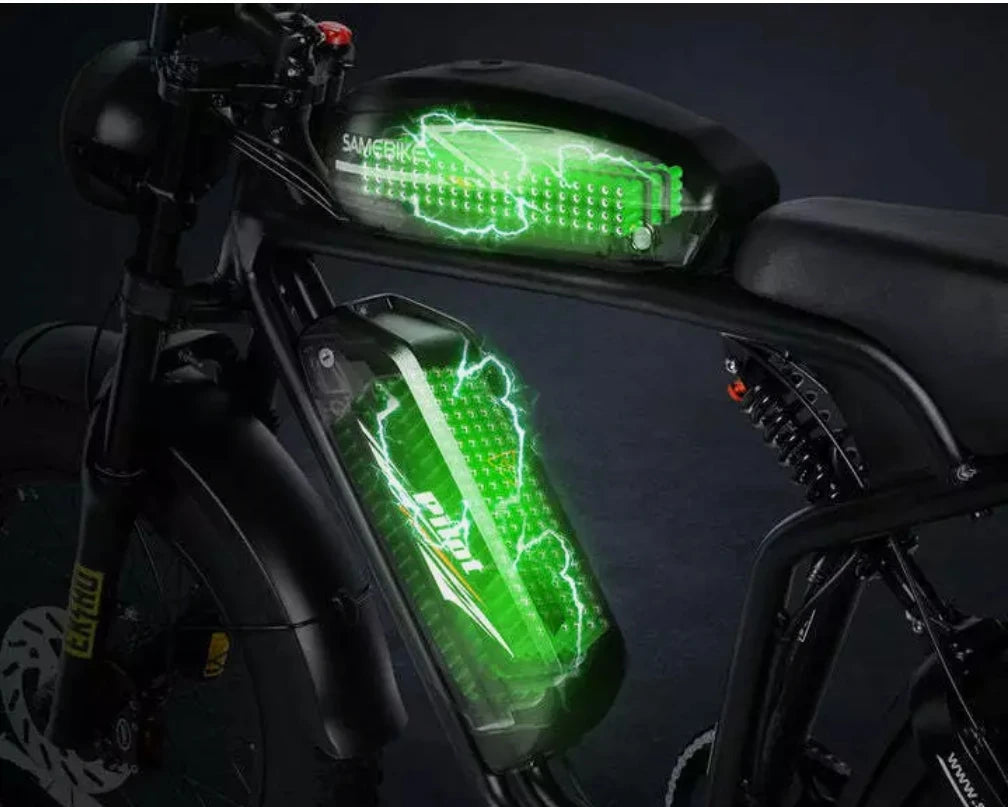 SAMEBIKE M20-III 20" Electric Mountain bike 2000W Dual motor 48V 32Ah E-bike Full Suspension Moped  45km/h offroad MTB