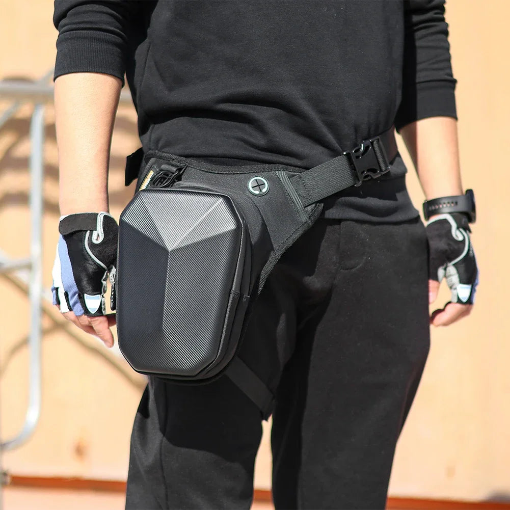 Drop Leg Bag Crossbody Shoulder Purse Hard Shell Motorcycle Leg Bag Waterproof Motorcycle Waist Pack for Cycling Hiking Climbing