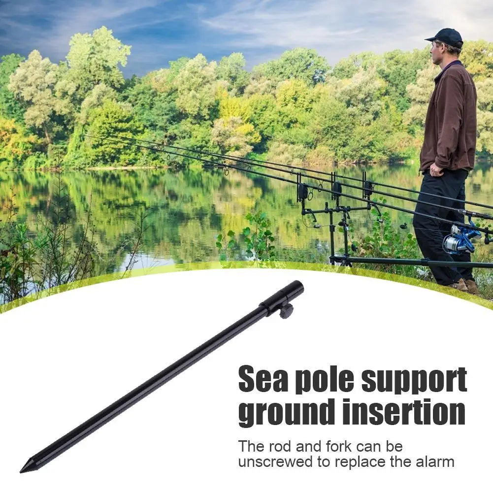 Hot Sale Fishing Bank Stick Delicate Texture Carp Fishing Bank Stick Adjustable Bankstick Bite Alarm Extension Rod Black