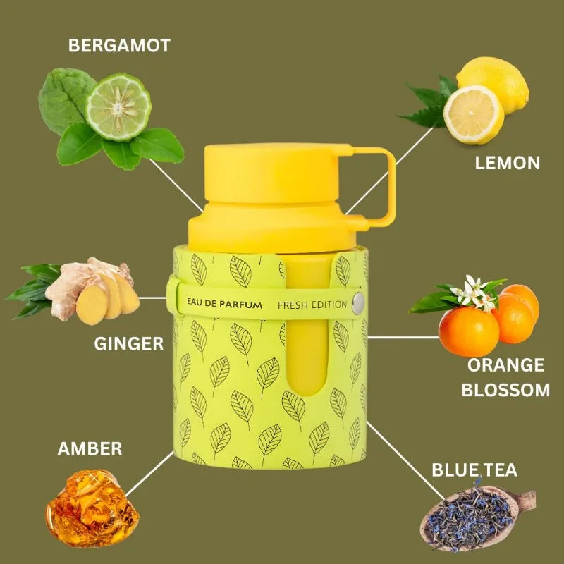 100ML Original Armaf Odyssey Limoni Fresh Pheromone Fragrance Arabian Women's Perfume Pheromone Cologne for Man Birthday Present