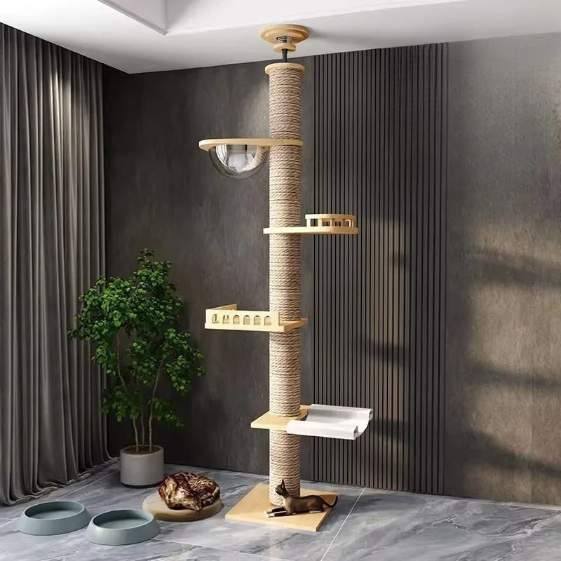 Cat Tree Multilayer Rotatable Moisture Proof Breathable Scratching Posts Save space Cat Tower For Home Indoor Cats Shelves 캣타워