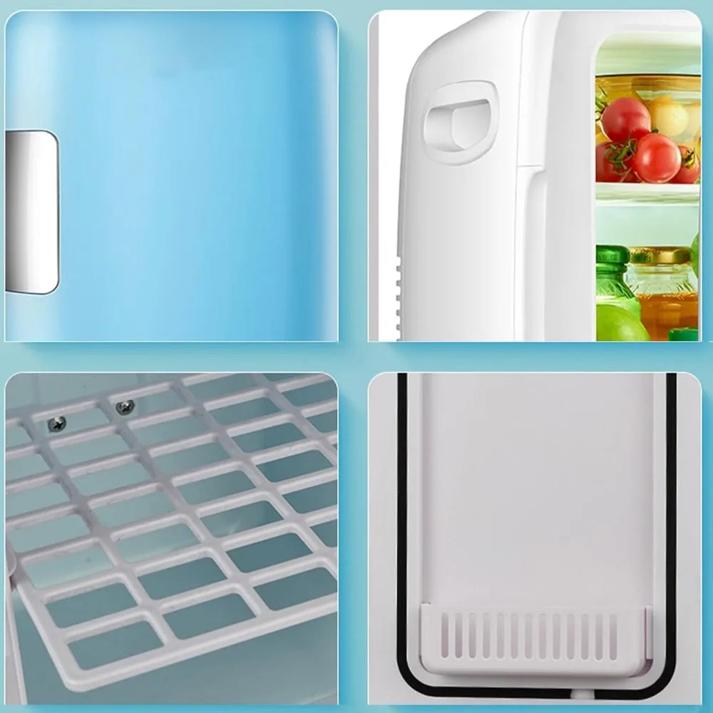 Portable Fridge, Makeup Small Refrigerator with Removable Shelves, Electric In Tiny Fridge for Office, Kitchen, Dorm, RV, Drink,