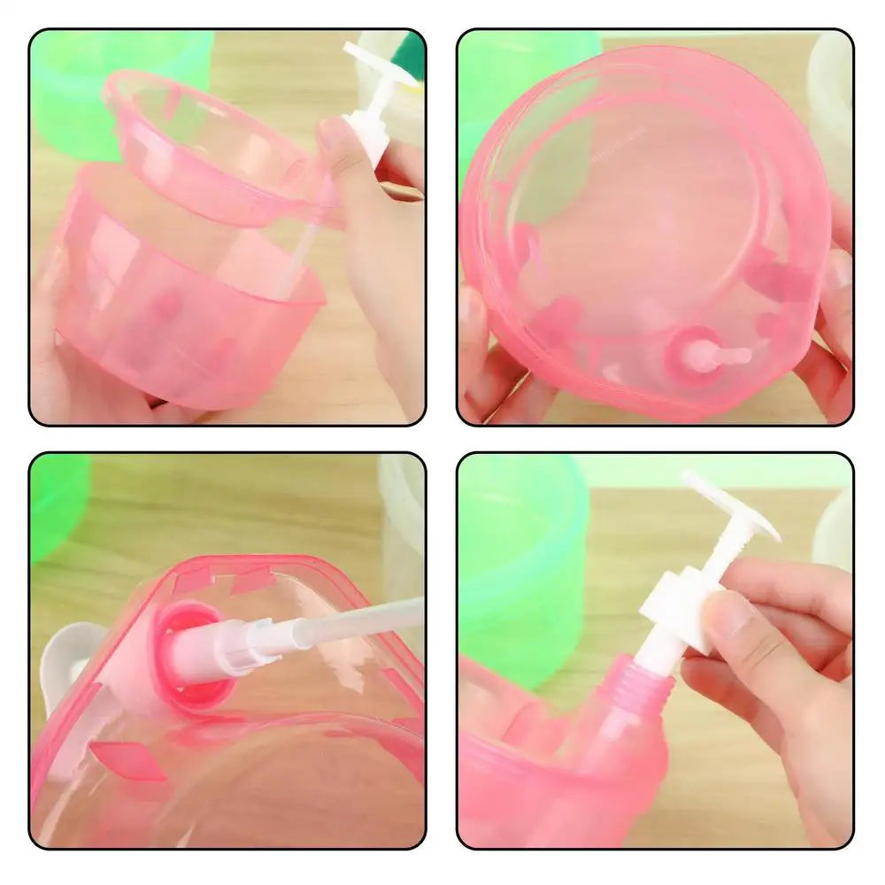 1000ml Soap Dispenser and Scrubber Holder Multi-functional Cafe Dishwashing Container Manual Sink Dish Washing Soap Dispenser