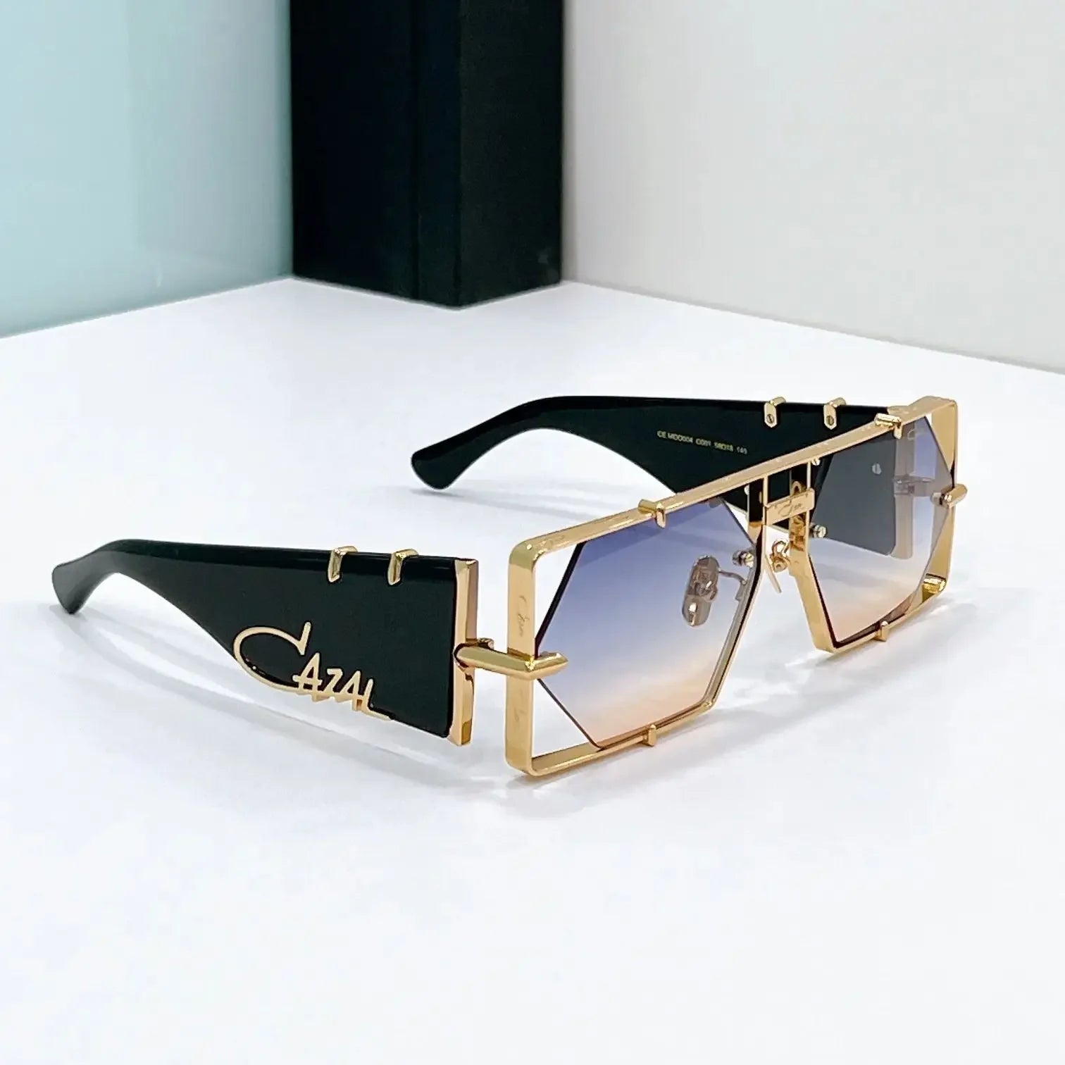 New Arrival ORIGINALCAZAL MOD004 Oversized Red Acetate Frame Men Eyewear Fashion Vintage Top Quality Luxury Women Sunglasses