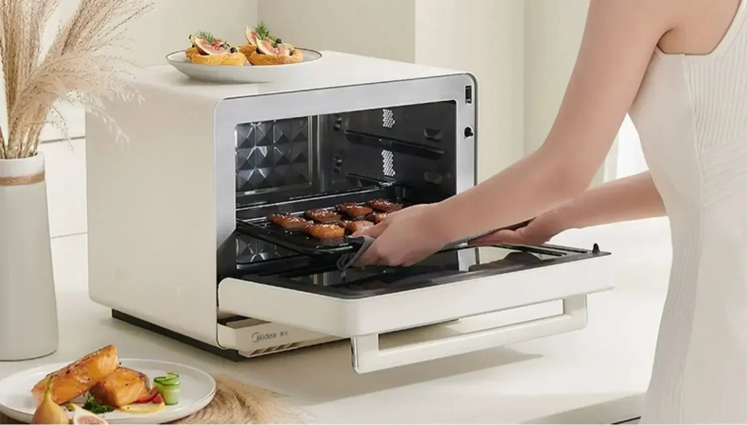 220V Midea Micro Steaming and Baking Integrated Household Intelligent Multi functional Variable Frequency Microwave Oven AD