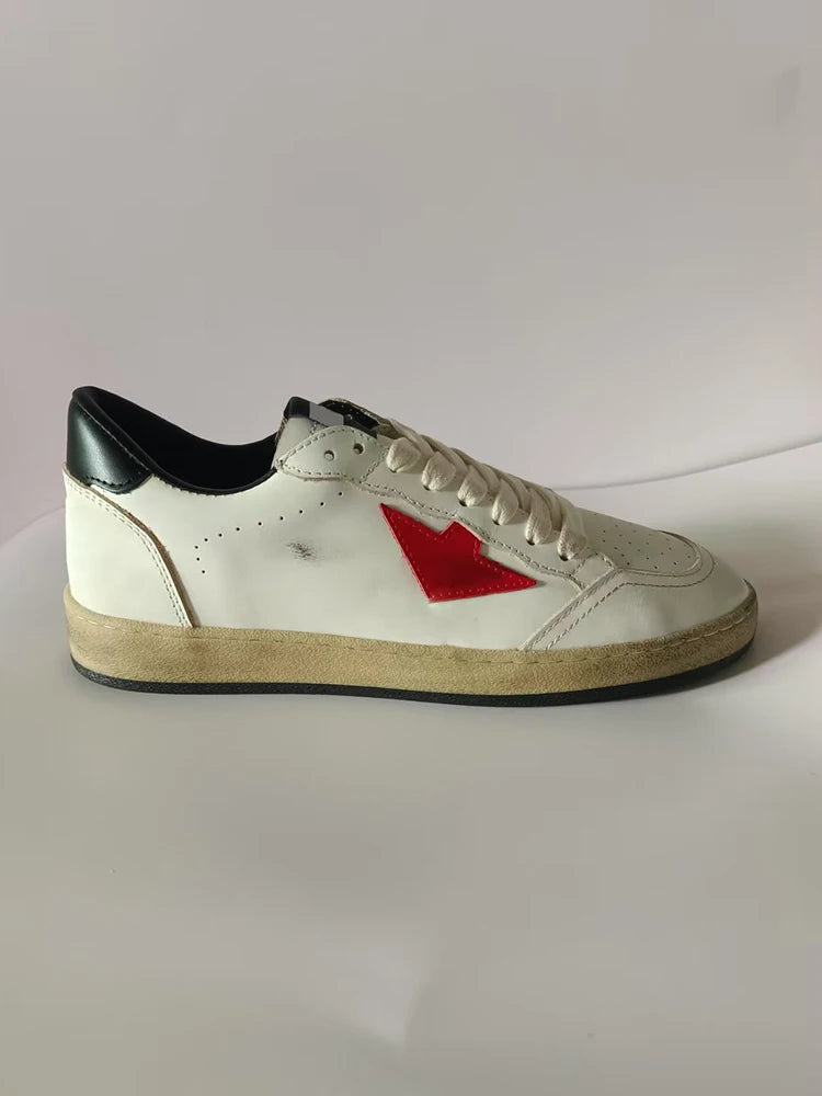 Spring Summer Fashion Daily Casual Low-top Lace-Up Shoes Men's Round Toe Breathable Patchwork Anti-Skid Flat Bottom Sports Shoes