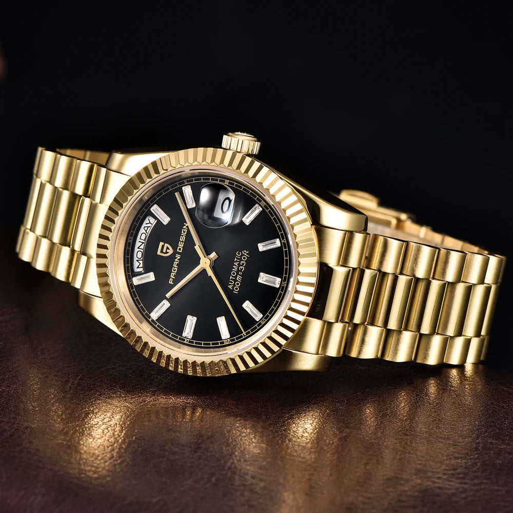 PAGANI DESIGN DD36 Gold Black Luxury Men's Mechanical Watches Automatic Watch For Men 2025 New AR Sapphire glass Wrist watch