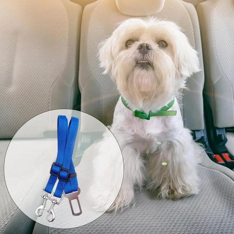 Dog Seat Belt For Car Adjustable Shock-Absorbing Dog Safety Belt User Friendly Pet Accessories Wear-Resistant Dog Seat Belt For