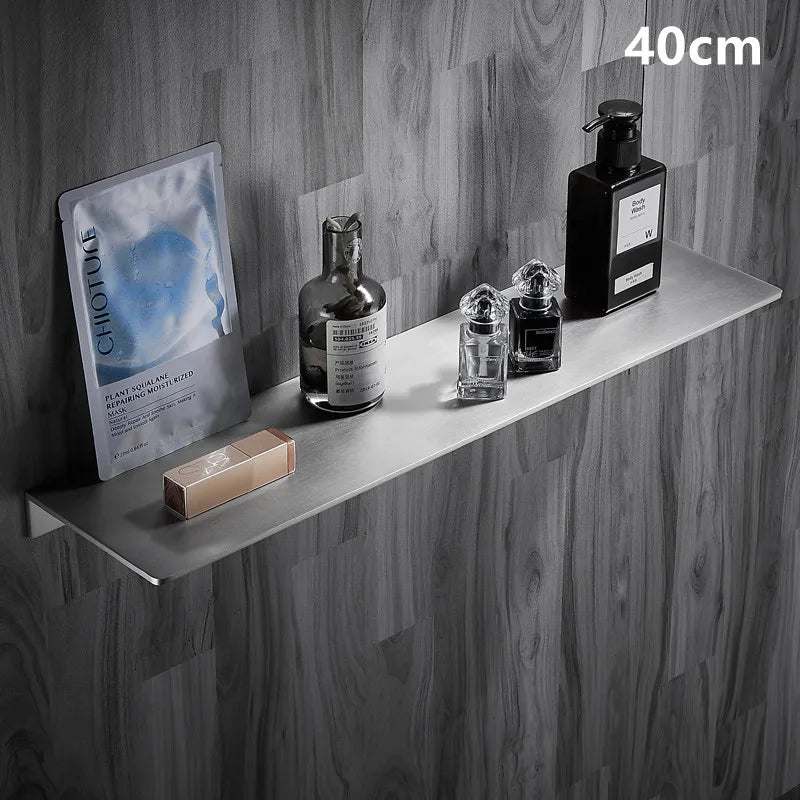 304 Stainless Steel Bathroom Storage Rack 20/30/40/50CM Brushed Chrome Shower Rack Corner Rack Multifunctional Bathroom Hardware