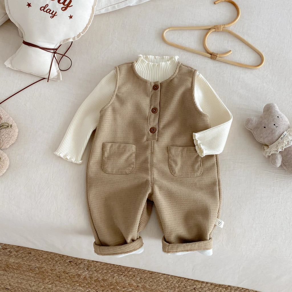 Children's Velvet Overalls 0-5 Years Old Winter Korean Children's Clothing Boys' Fashionable Casual Pants Girls' Pants