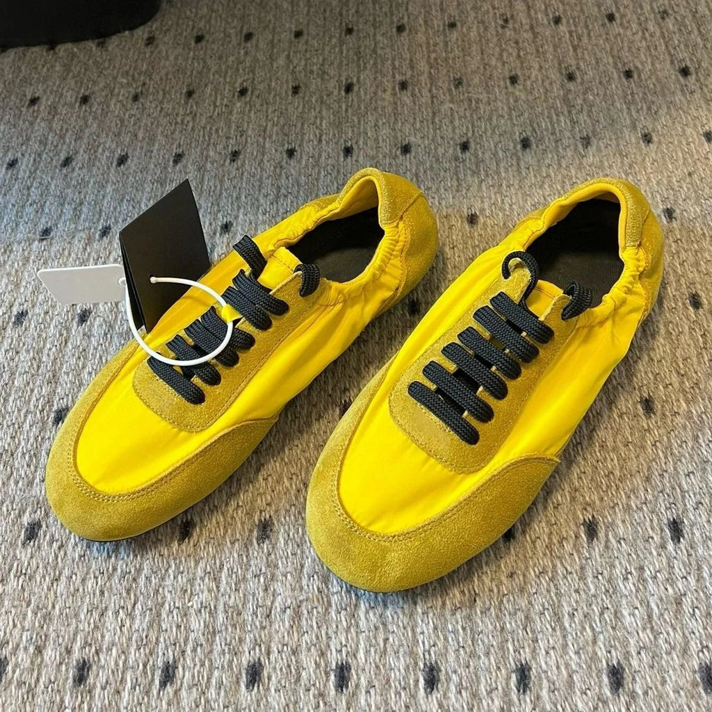 Spring Autumn Genuine Leather Round-Toe Lace-Up Tennis Shoes German Sneakers Casual Shoes Athletic Shoes Handmade Bota Feminina