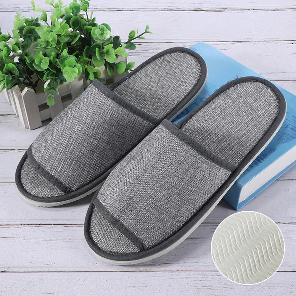 New Casual Unisex Indoor Home Slippers Cotton linen Soft Slippers Autumn Winter Flip Slops Women Men Linen Slides Slippers