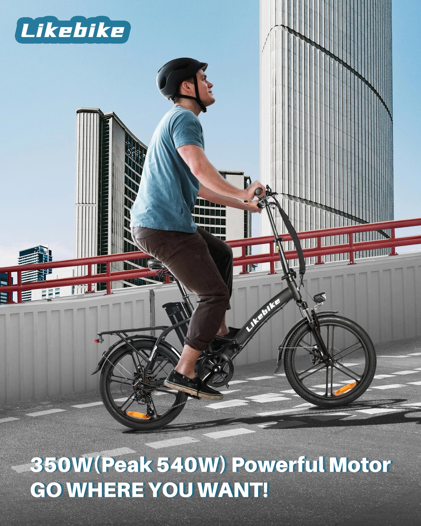 Folding Electric Bike Adults 36V Removable Lithium Battery 540W Peak Motor Electric Bicycle 20 Inch Tires Urban Commuter E-bike