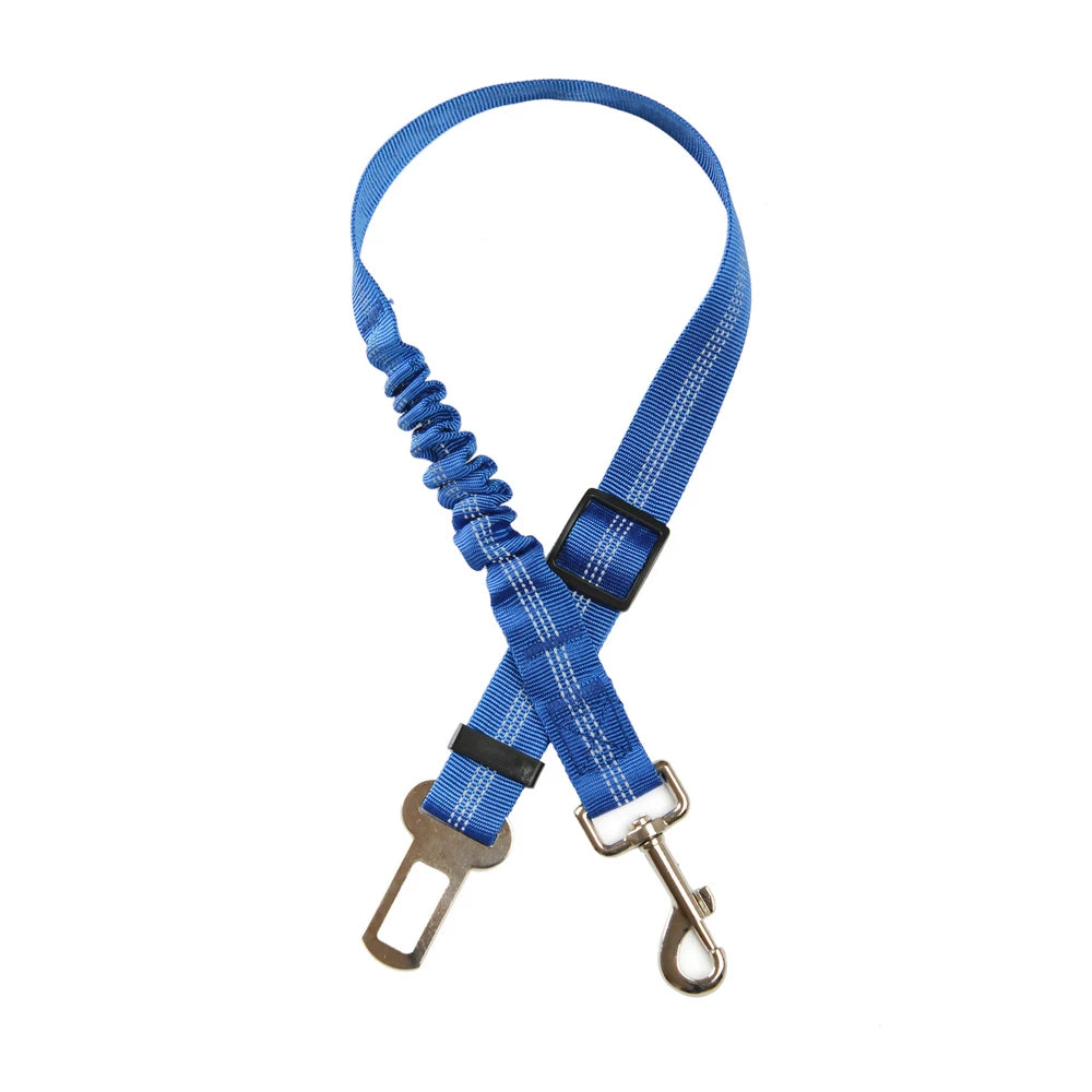 Durable Nylon Dog Seat Belt For Small Large Dogs Adjustable Reflective Elastic Lead Puppy Travel Car Safety Rope French Bulldog