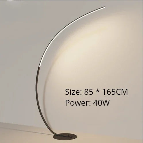 Nordic LED Corner Light Arc RGB Floor Lamps Black White C APP Remote Floor Lights Stand Light for Dining Living Room Decor