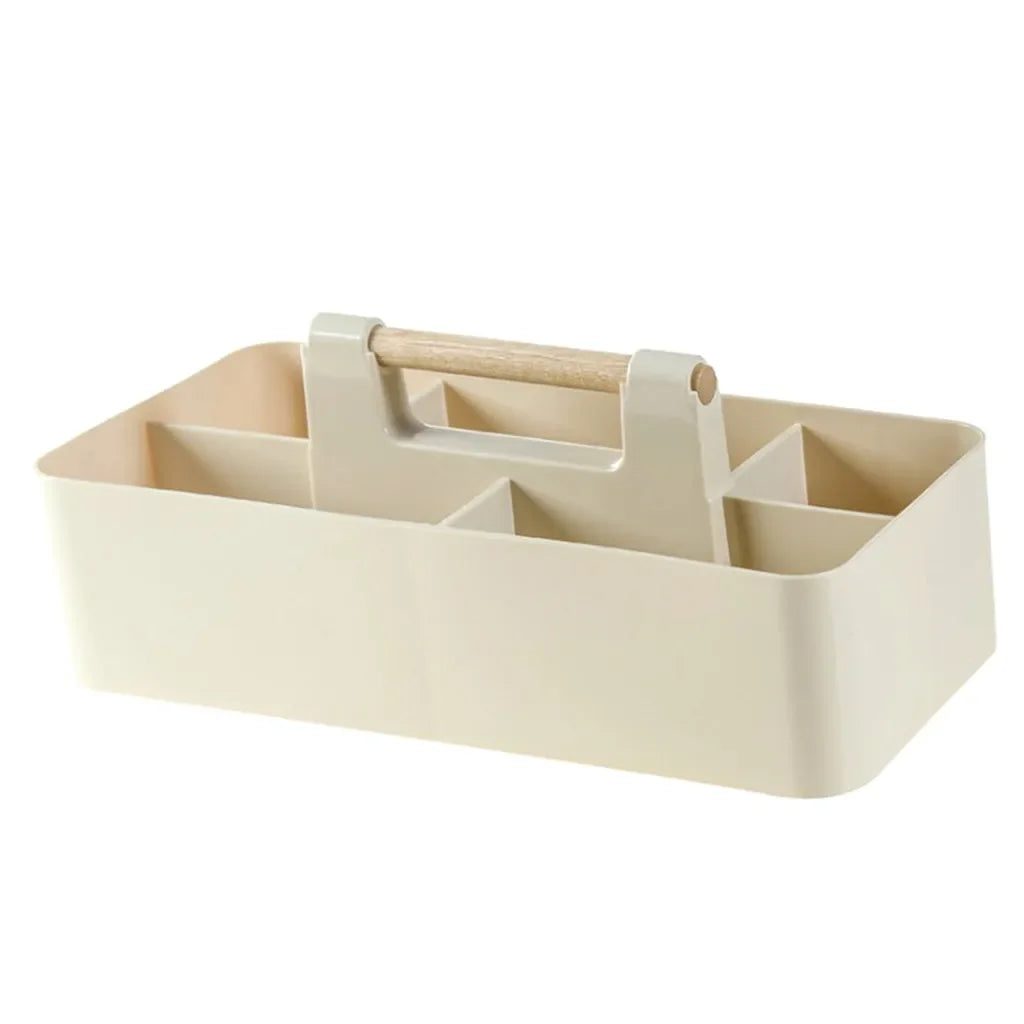 Desk Organizer, Desk Storage Box, Cosmetics Stationery Finishing Box, Multi-functional Detachable Compartment