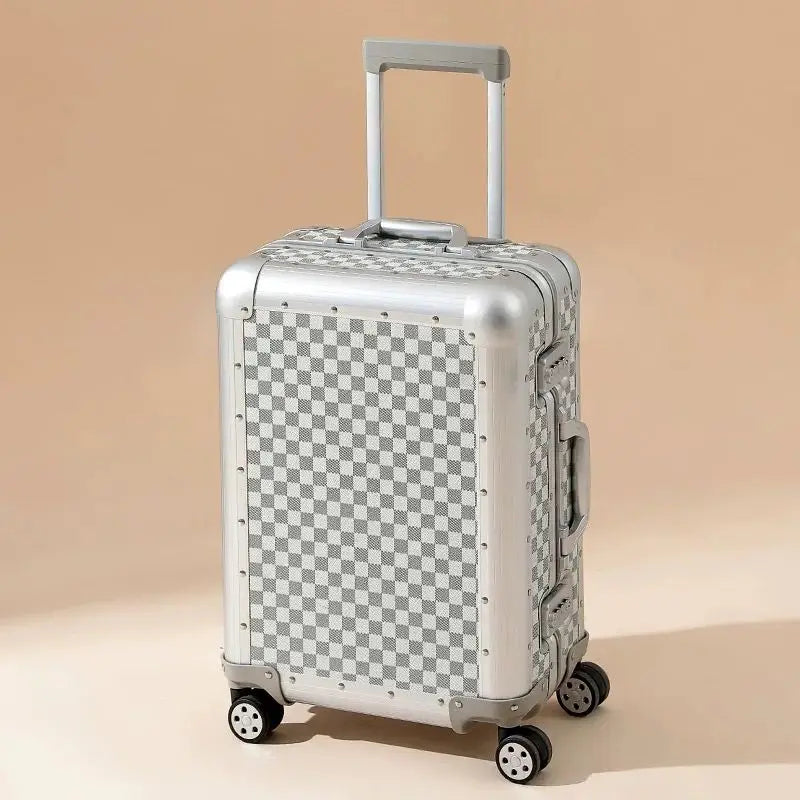 High-end light business aluminum-magnesium alloy 20 chassis suitcase universal wheel 24 trolley case suitcase silent