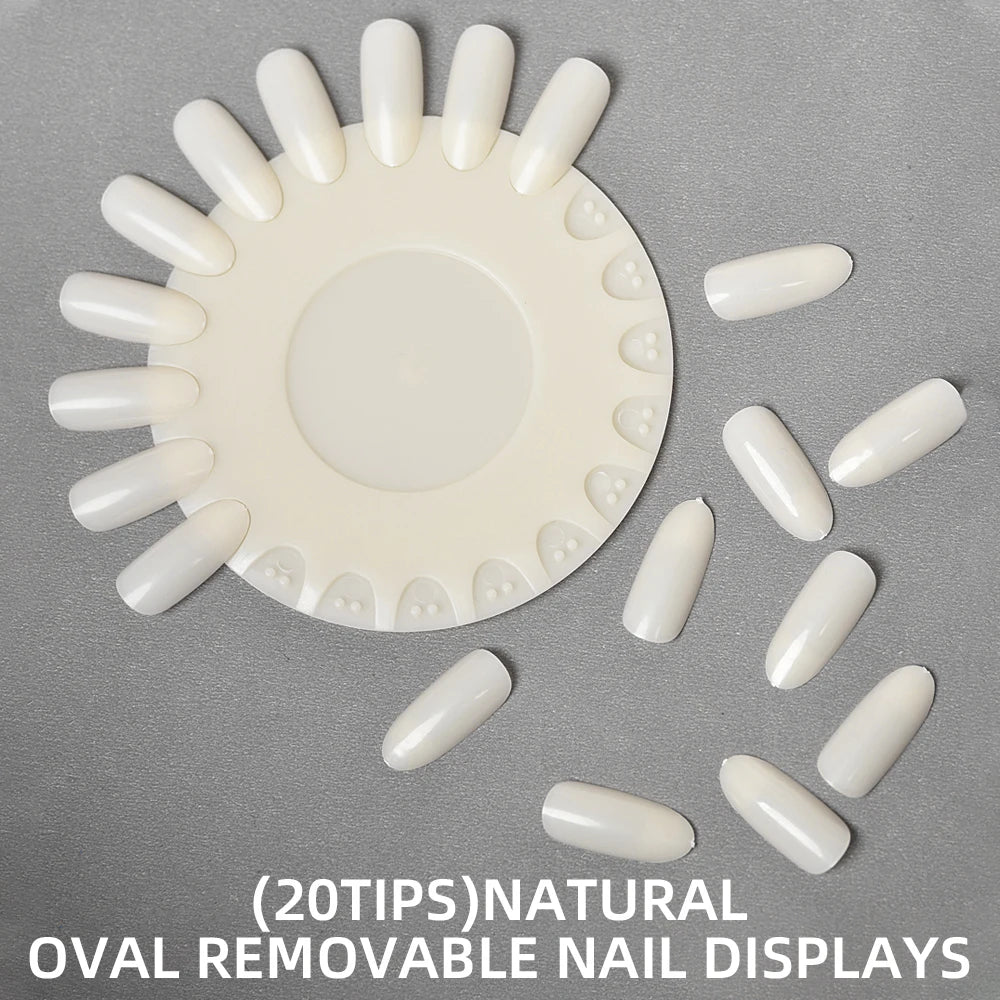 False Nails Tips Display Sticks Clear Nail Swatch Nail Gel Polish Showing Chart Manicure Polish Practice Training Display Board