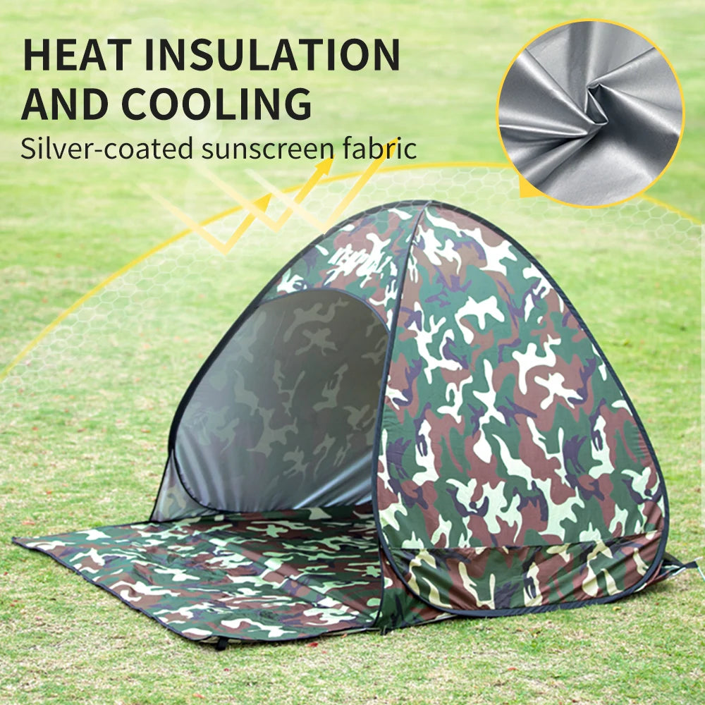 Lightweight Beach Waterproof Family Tent  Outdoor Camping Picnic Kids Tents Ventilate Pop Up Open Portable For Baby Sun Shade