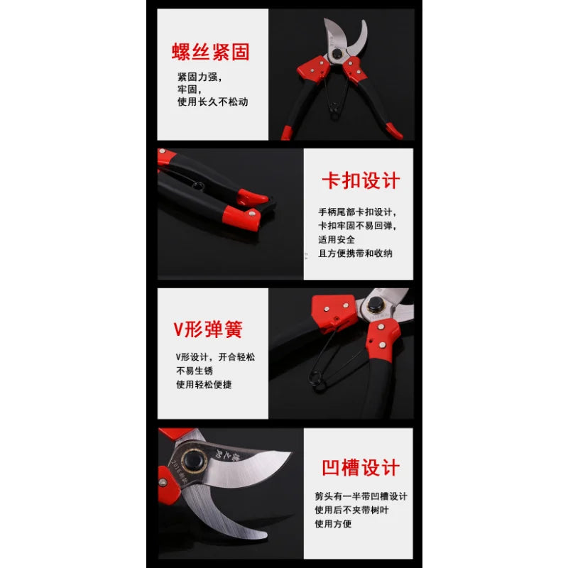 Pruning Shears Manual Hand Pruner, Flower Shears Garden Fruit Tree Branches Shears Gardening Pruning Scissors