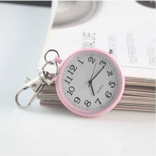 New Pocket Watch Keychain Remote Control Clock With Battery Student Doctor Medical Vintage Watch