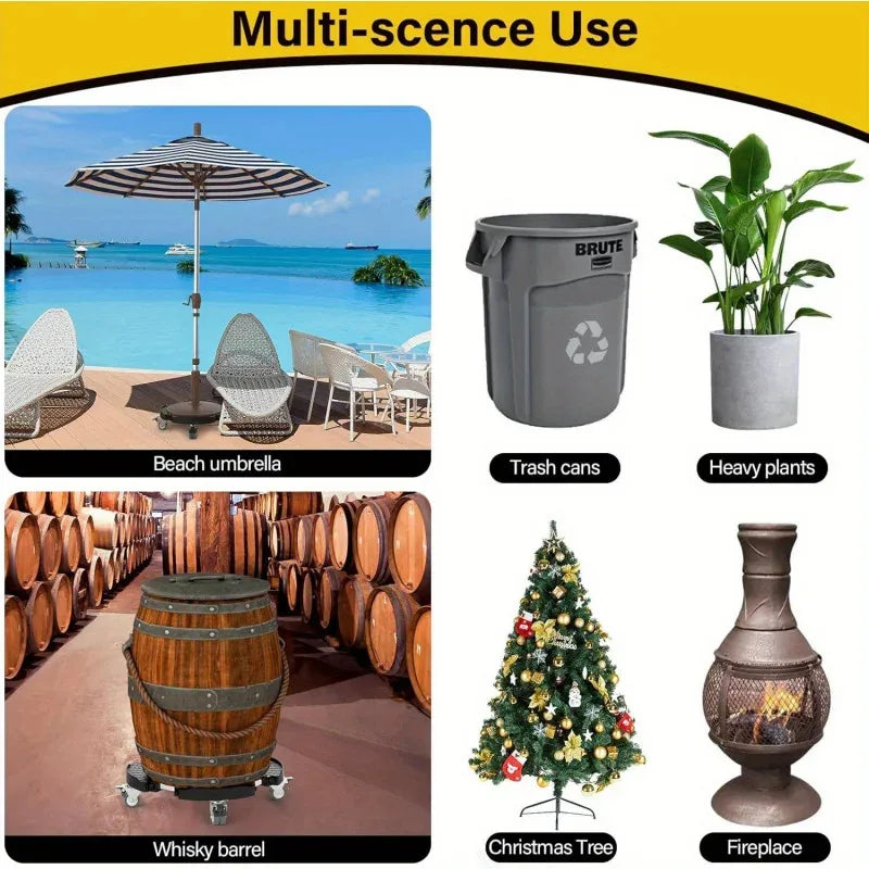 Plant Cart with Wheels Heavy-duty Plant Rack with  Lockable Wheels Adjustable For 8inch-22inch Suitable for Outdoor/indoor Use