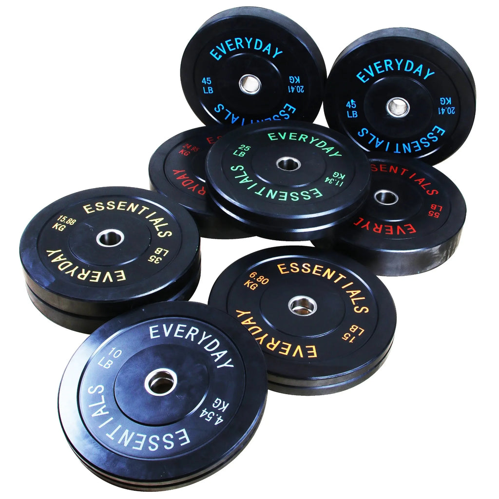Bumper Plate Weight Plate with Steel Hub, Black, 15 lbs Single