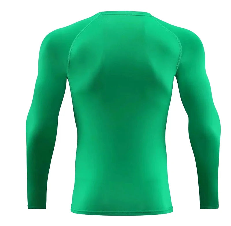 Men Long Sleeve Slim Tops Tees Sportswear Gym Fitness Compression T-shirt Running Football Jersey Outdoor Jogging Tight Quick