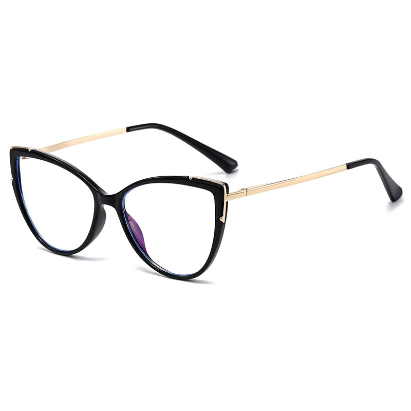 Personality Cat Eye Anti-Blue Light Spring Hinged Glasses Cross-Border Men Women Glasses Shopping Leisure Advanced Frames