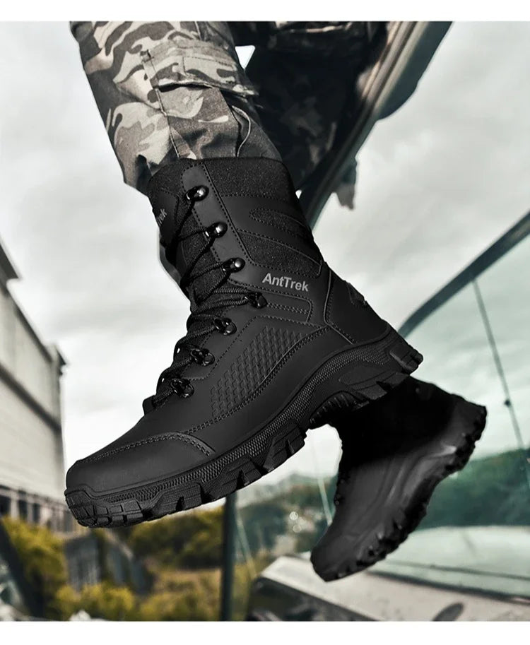 Hiking Shoes Men Outdoor Anti-slip Breathable Comfortable Casual Sports Shoes Men Thick-soled Shock-absorbing Combat Boots Men