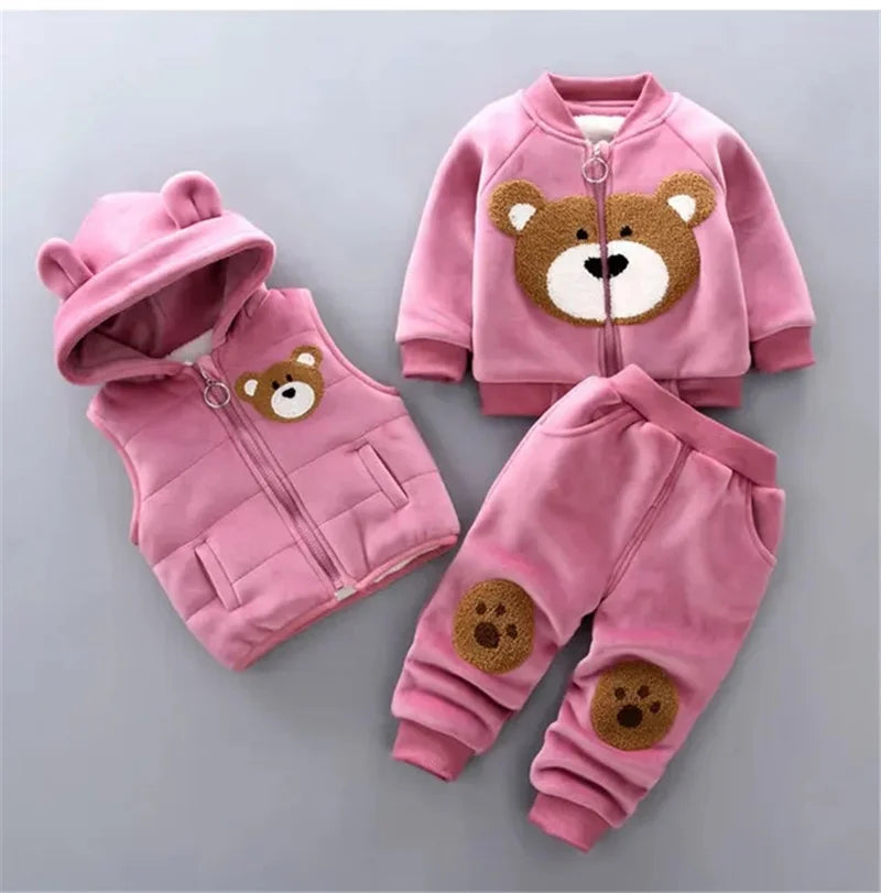 Boys Clothes Autumn Winter Warm Baby Girl Clothes Kids Sport Suit Outfits Newborn  Clothes Infant Baby Christmas Clothing Sets