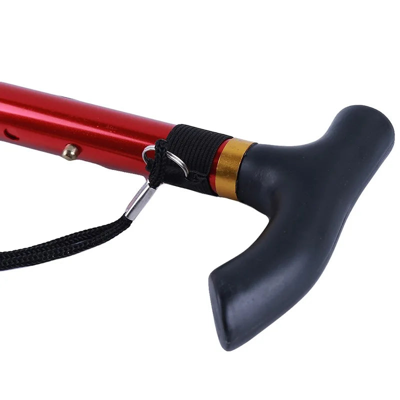 Hiking Camping Mountaineering Poles Walking Stick Telescopic Baton Trekking Poles Folding Cane Crutches Pole Unisex