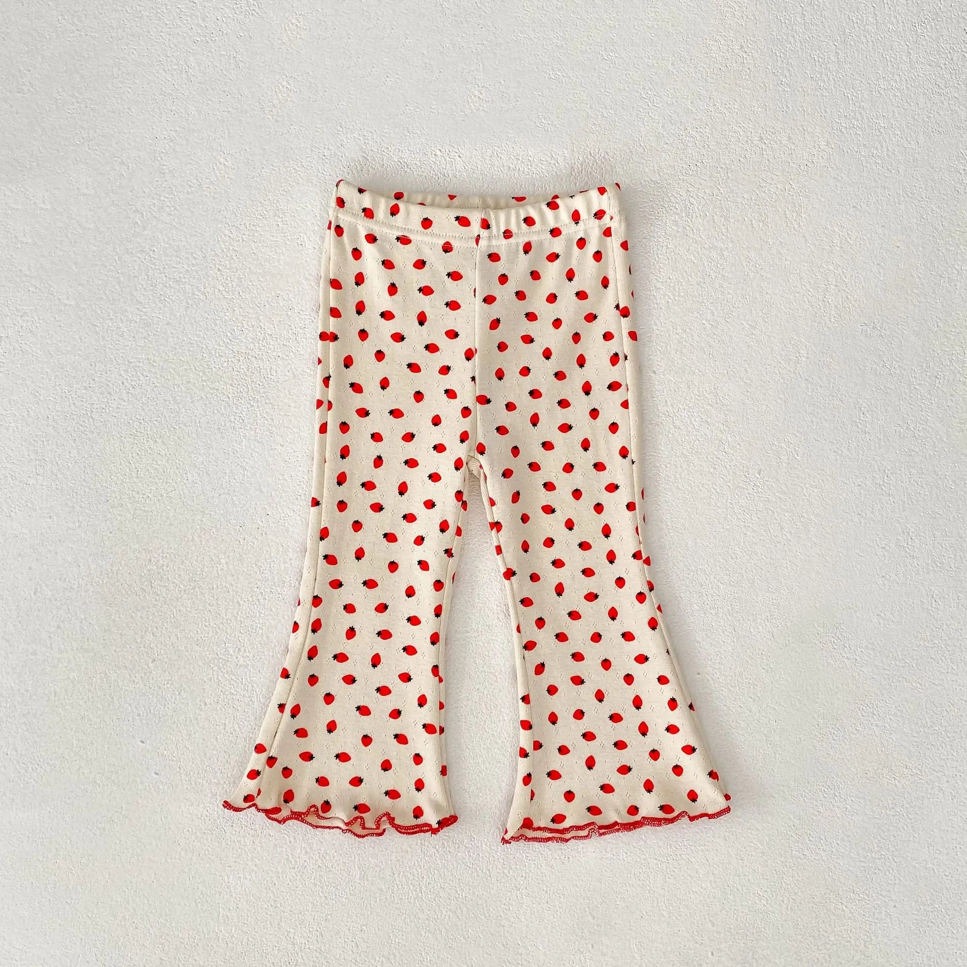2025 New Korean Version Autumn Baby Girl Floral Micro Print Baby Leggings Baby Mosquito Proof Pants
