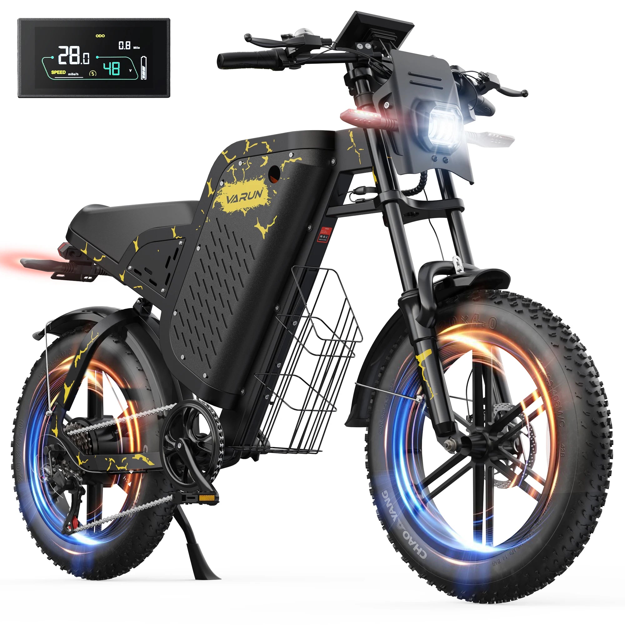 VARUN X-Plorer Beast Adult E-bike,750W Motor Man's ebike 48V31.5AH Battery Electric Bike 20'' Tire All-Terrain Electric Bicycle
