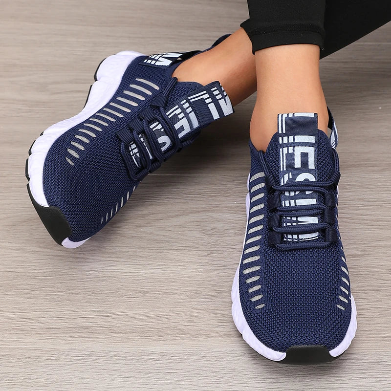 Women's Platform Sports Shoes with Fashionable Trendy Design Breathable Comfortable Shoes Outdoor Hiking  Walking Casual Shoes