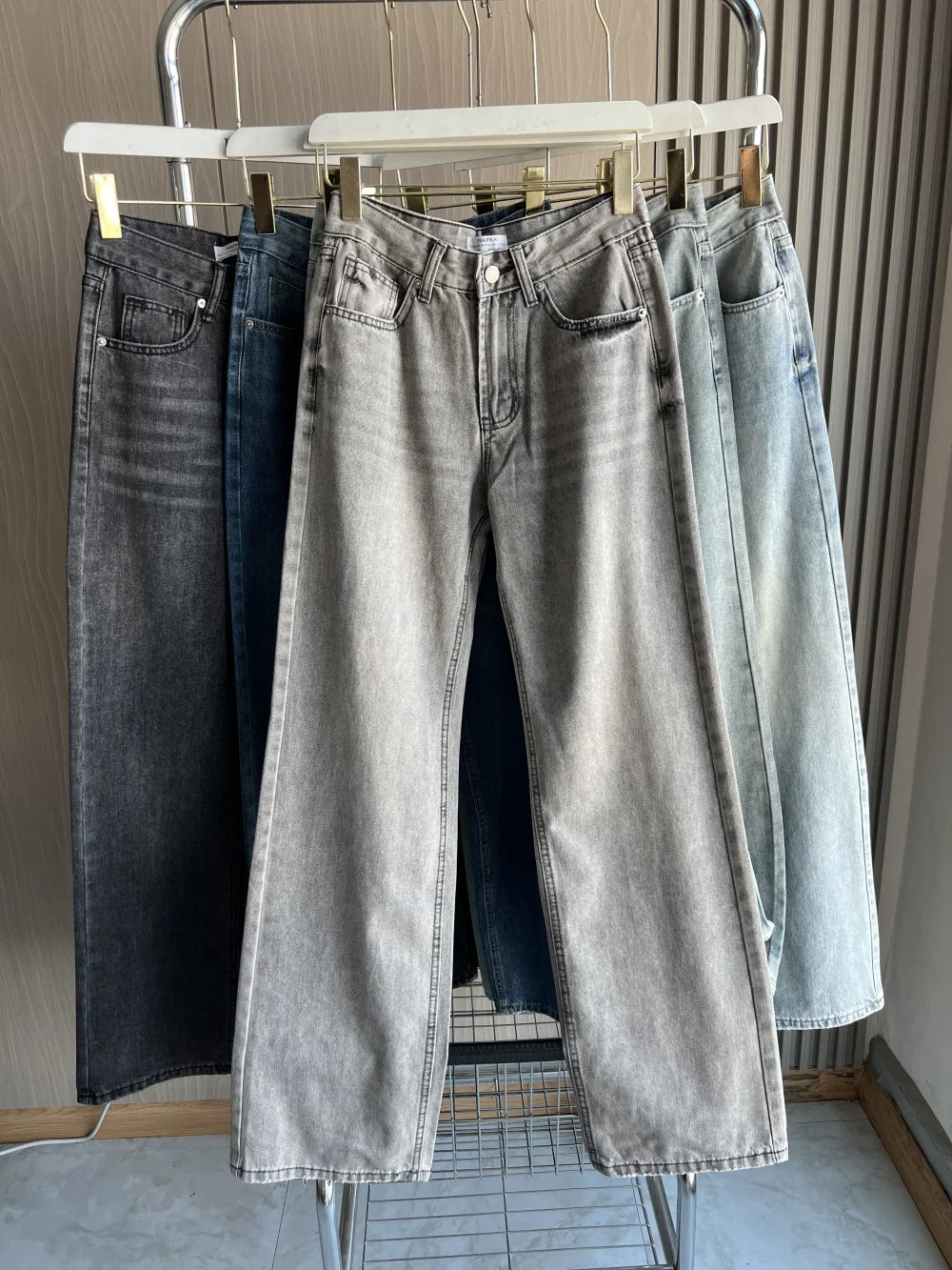 Z1975 straight height waist long jeans 2025 ETJ Autumn/Winter New Wash Product y2k Classic  Jeans for women