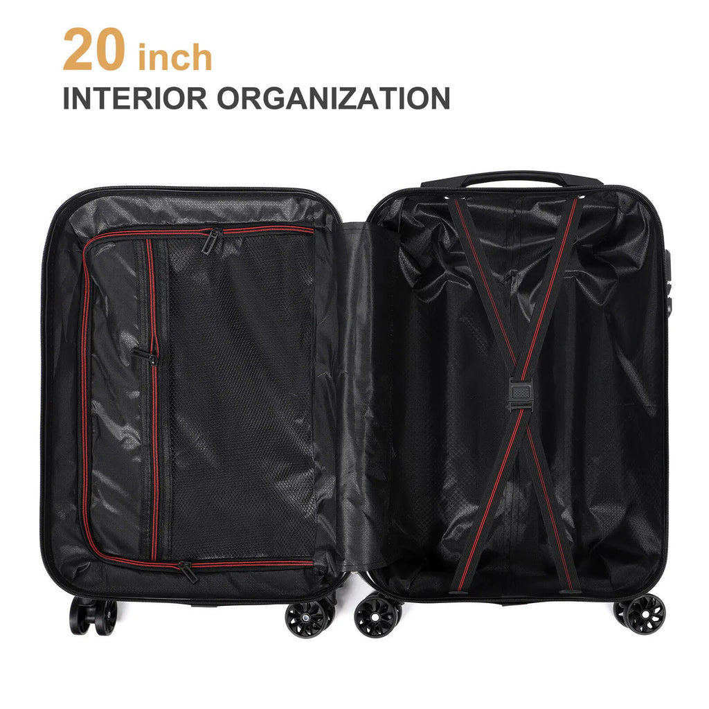 Carry On Luggage 20" Suitcase Spinner Wheels TSA Lock Airline Approved