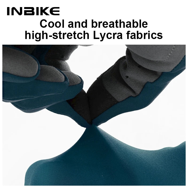 INBIKE Full Finger Cycling Gloves Breathable Shock-Absorbing for Road Bike MTB Gloves for Men Women Spring Fall Bicycle Gloves