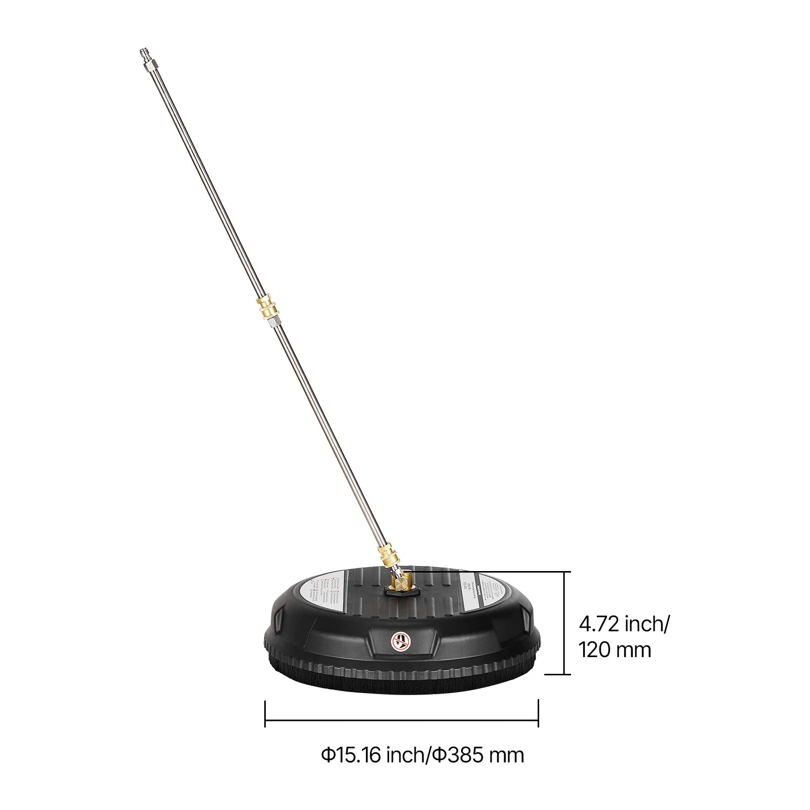 SucceBuy Pressure Washer Surface Cleaner PE/Stainless Steel Pressure Washer Attachments with 4 Wheels for Concrete Patio Deck