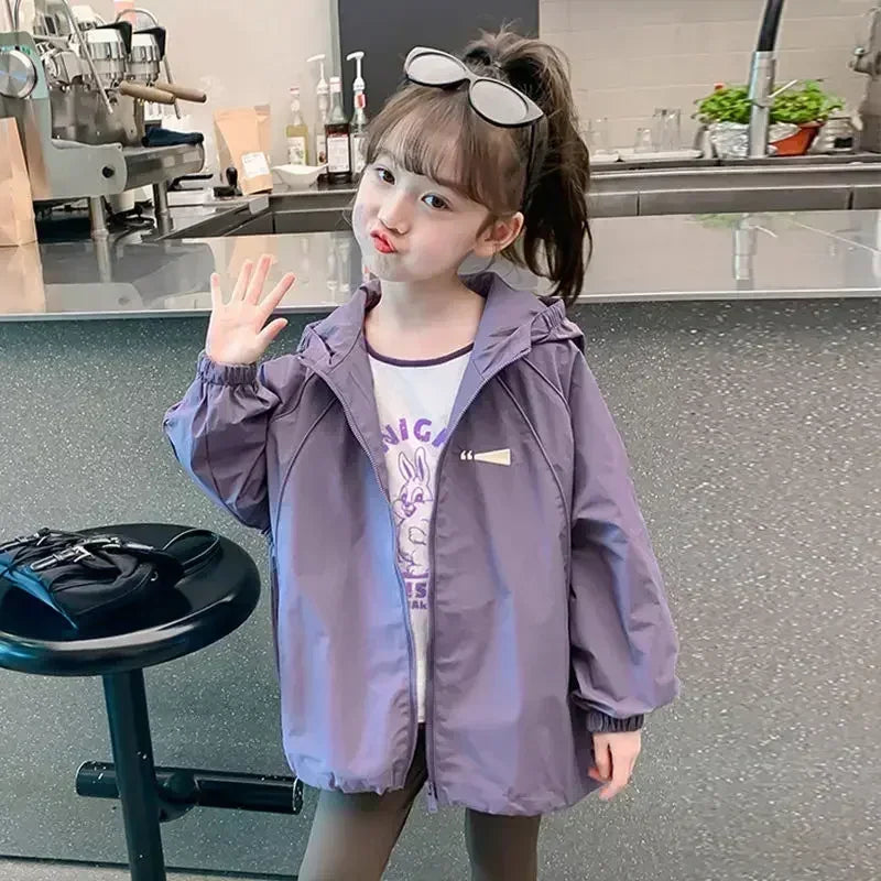 New Girls Children Clothing Baby Outerwear Jackets Hoodies Sweatshirt Sports Suits Coat Windbreaker Football Coat for Kids Girl