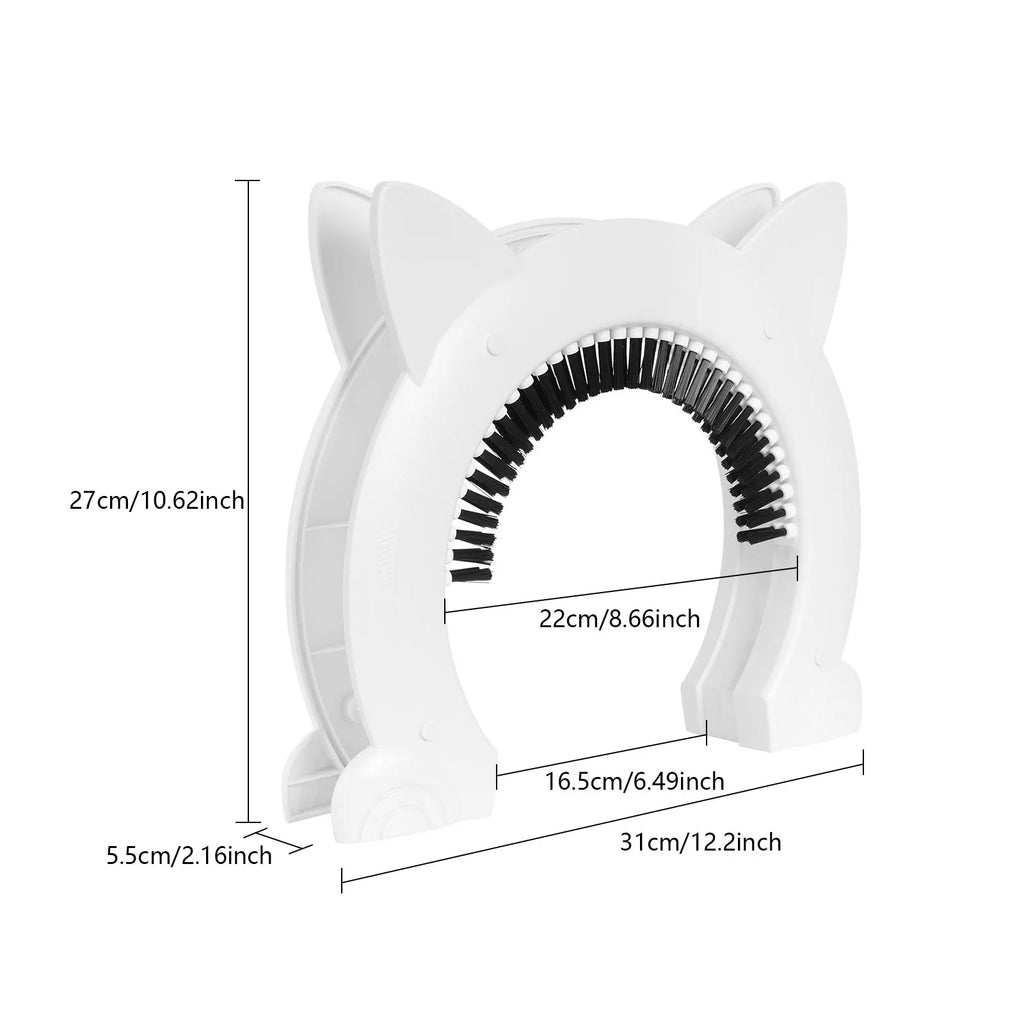 Large Cat Door Interior Door, Pet Doors For Cats, Kitties And Small Dogs For Mounting On Thick Doors And Walls (White)