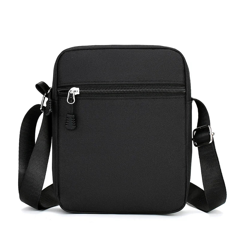 Simple Casual Mini Crossbody Bag Men Nylon Small Shoulder Bag For Men Oxford Black Messenger Side Sling Bag Husband Chest Bag