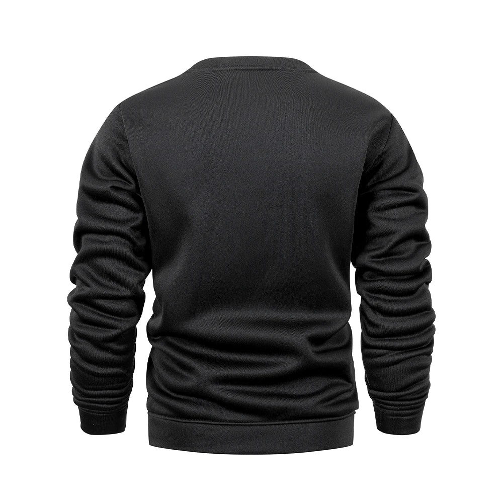 Men's Long Sleeve Sweaters Crew Neck Basic Pullover Shirts Autumn Warm Streetwear Outdoor Jogger Casual Loose Sweatshirt Hoody