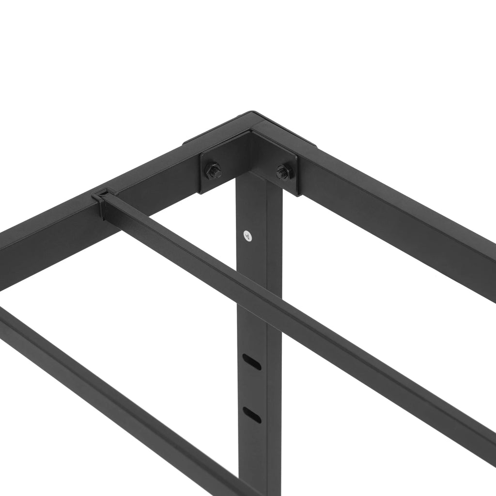 Heavy Duty Metal Bed Frame 95 x 189cm Noise Free Black Bed Frame Queen Size Easy Assembly