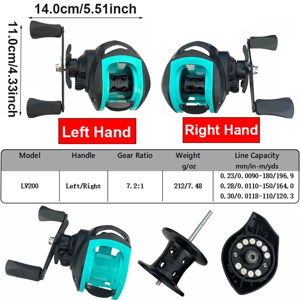 Fishing Rod Reels Combo 4/5Sections ML Action 3.5g-14g Ultralight Trave Rod With Baitcasting Reel Kit Carp Fishing Pesca1.8/2.1m